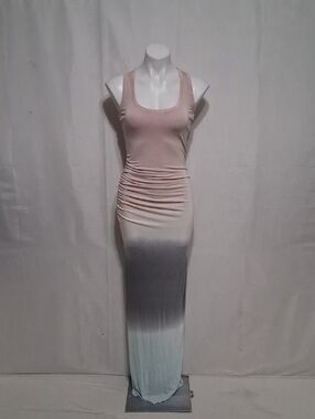 Young Fabulous & Broke Hamptons Maxi Ombre Ruched Racerback Bodycon Dress Small